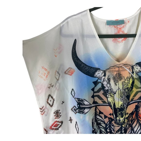 Camilla Tree Texas Longhorn Fringe Hem Tunic - Picture 7 of 7